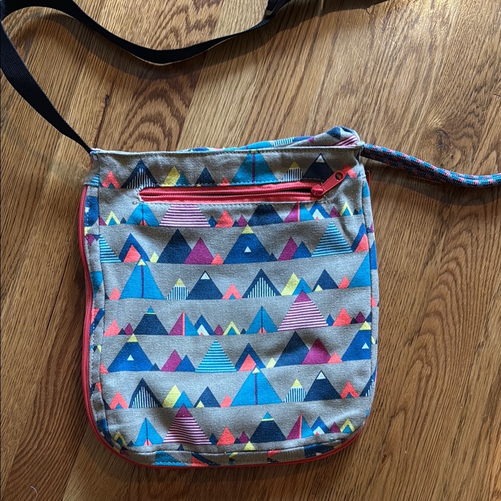Kavu Multicolor Geometric Crossbody Bag - Blue, Pink, Tan - Picture 2 of 2